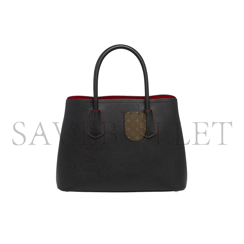 PRADA MEDIUM DOUBLE SAFFIANO LEATHER BAG 1BG887 (33*25*14.5cm)